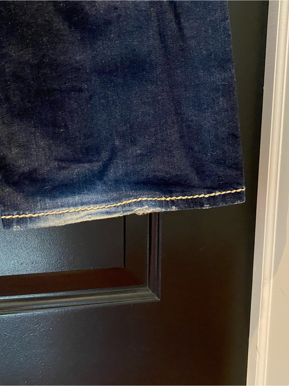 Rock Revival Arran Men’s Bootcut Jeans in Dark Blue with Contrast Stitching - Picture 7 of 12